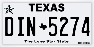 TX license plate DIN5274