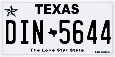 TX license plate DIN5644