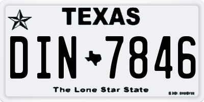TX license plate DIN7846