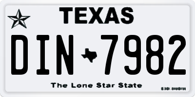 TX license plate DIN7982