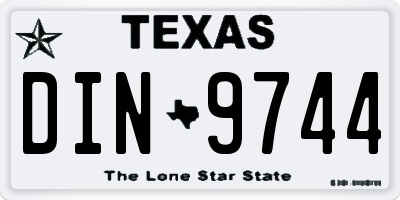 TX license plate DIN9744