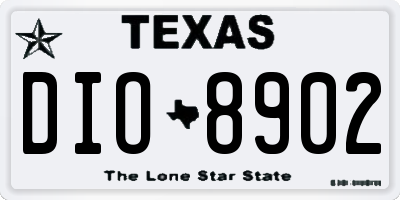 TX license plate DIO8902