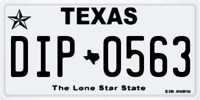 TX license plate DIP0563