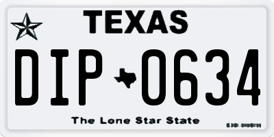 TX license plate DIP0634