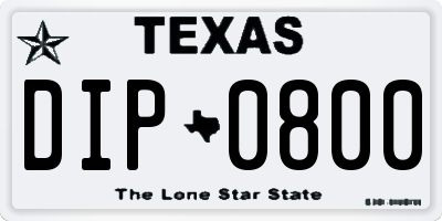 TX license plate DIP0800