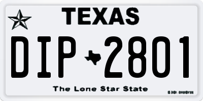 TX license plate DIP2801