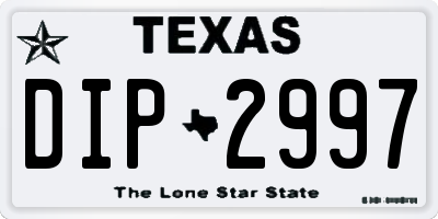 TX license plate DIP2997