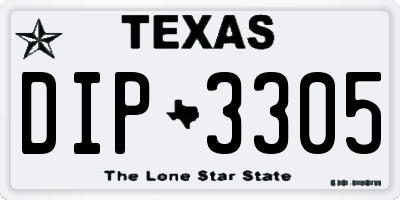 TX license plate DIP3305