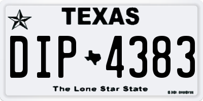 TX license plate DIP4383