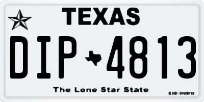 TX license plate DIP4813