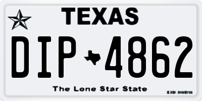 TX license plate DIP4862