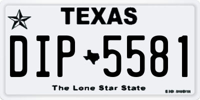 TX license plate DIP5581