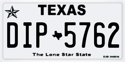 TX license plate DIP5762
