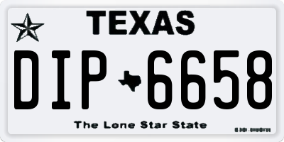 TX license plate DIP6658