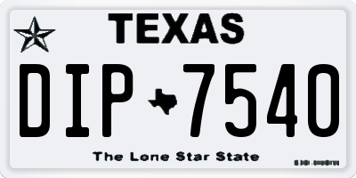 TX license plate DIP7540