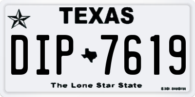 TX license plate DIP7619