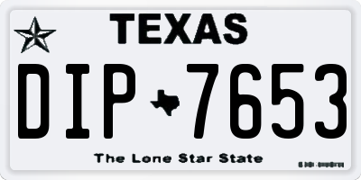 TX license plate DIP7653