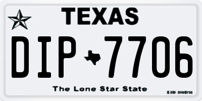 TX license plate DIP7706