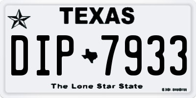 TX license plate DIP7933
