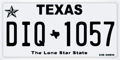 TX license plate DIQ1057