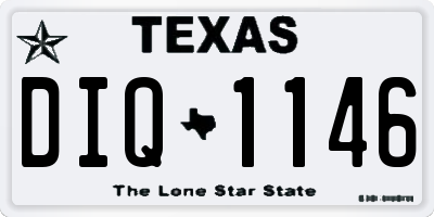 TX license plate DIQ1146
