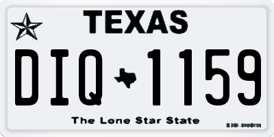 TX license plate DIQ1159