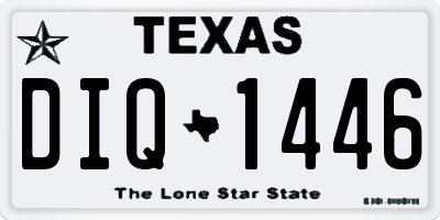 TX license plate DIQ1446