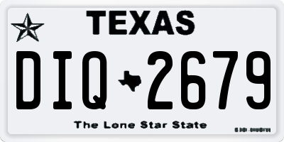 TX license plate DIQ2679