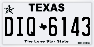 TX license plate DIQ6143