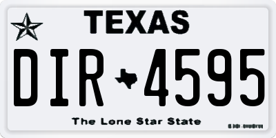 TX license plate DIR4595