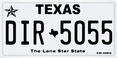 TX license plate DIR5055