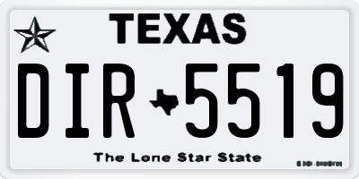 TX license plate DIR5519