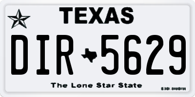 TX license plate DIR5629