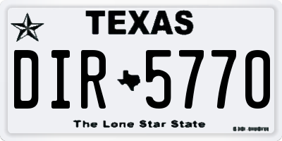 TX license plate DIR5770