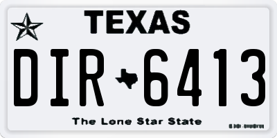 TX license plate DIR6413