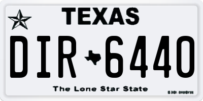 TX license plate DIR6440