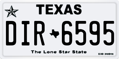 TX license plate DIR6595