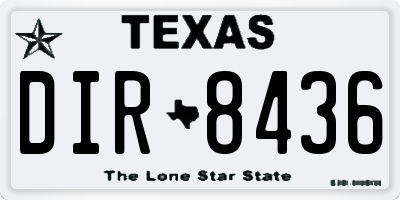 TX license plate DIR8436