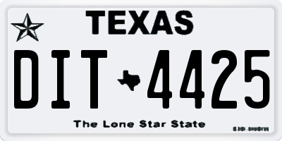 TX license plate DIT4425
