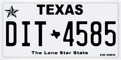 TX license plate DIT4585