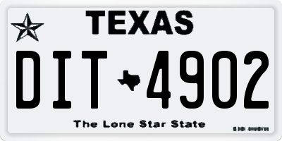 TX license plate DIT4902