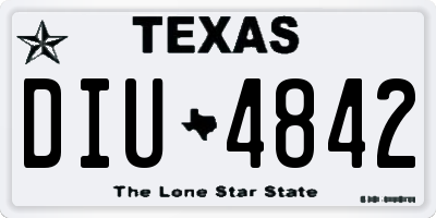 TX license plate DIU4842