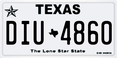 TX license plate DIU4860