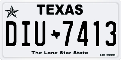TX license plate DIU7413