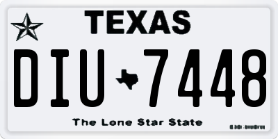 TX license plate DIU7448