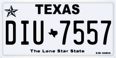 TX license plate DIU7557