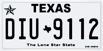 TX license plate DIU9112