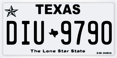 TX license plate DIU9790