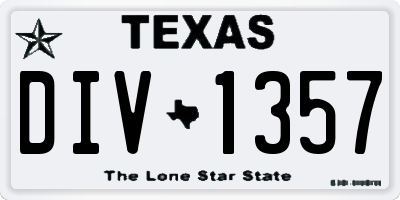 TX license plate DIV1357