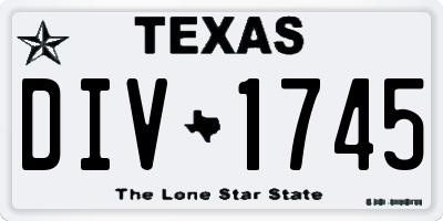 TX license plate DIV1745